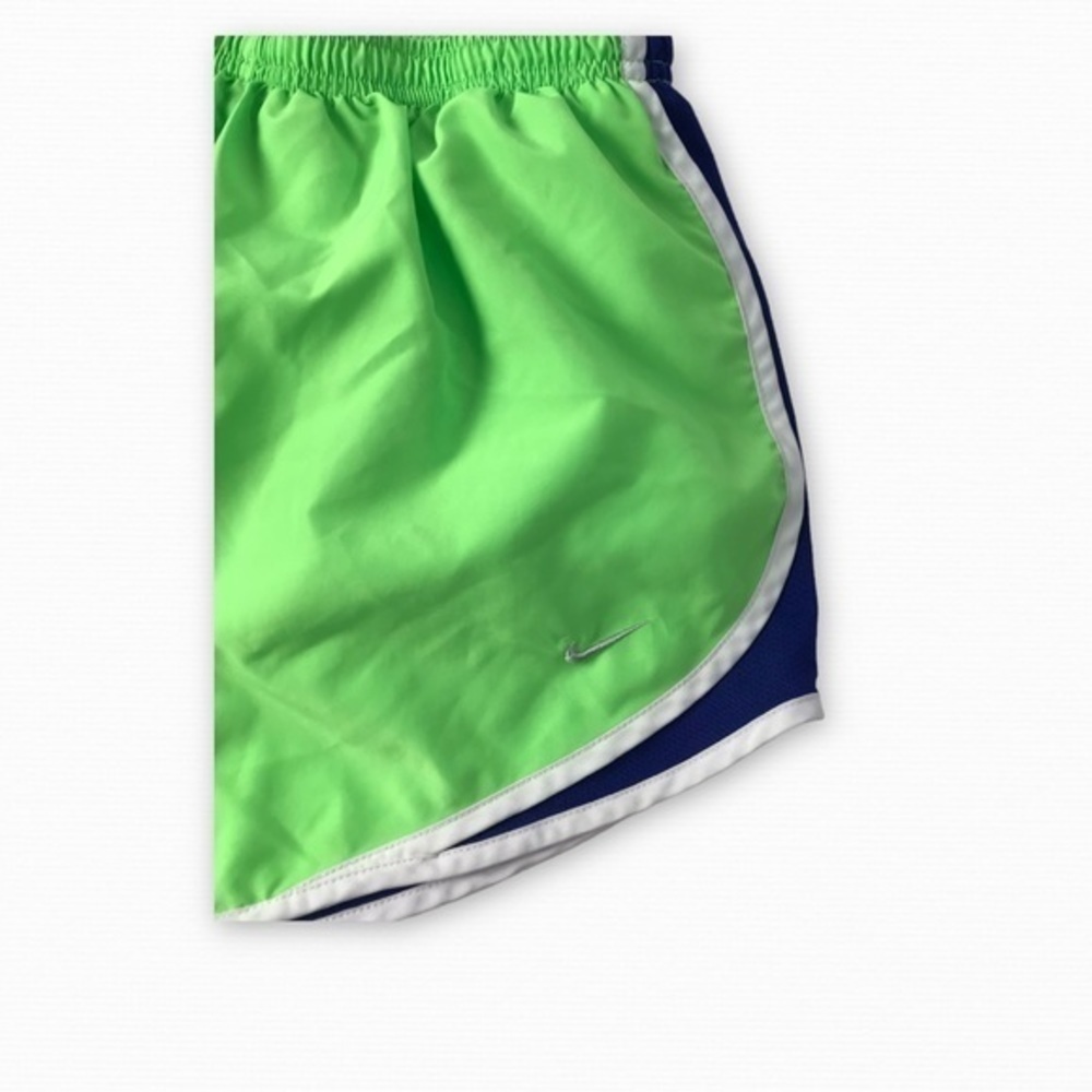 Nike dri-fit green and blue athletic shorts size Medium women’s - Picture 3 of 4